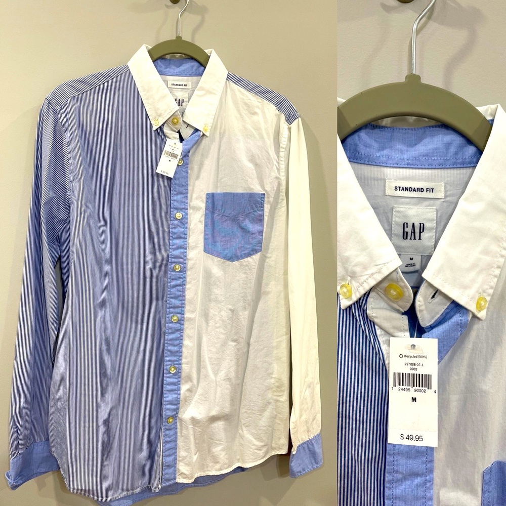 Gap block button up